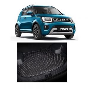 7D Car Trunk/Boot/Dicky PU Leatherette Mat for Ignis  - Black